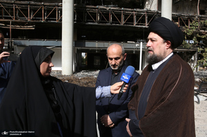 بازدید سید حسن خمینی از ساختمان شیشه ای صداوسیما