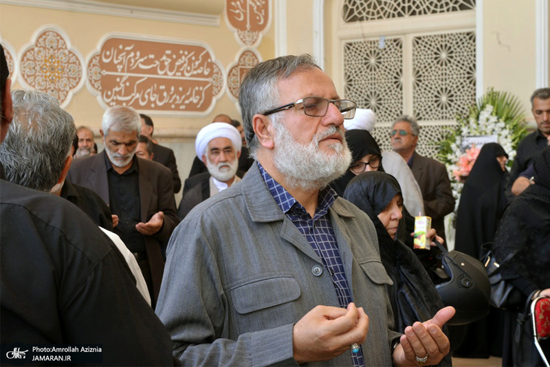 مراسم خاکسپاری پیرغلام اهل بیت(ع) حاج مصطفی طالبی در جوار حرم امام خمینی(س)