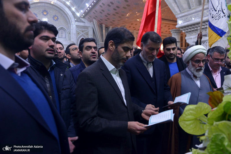 تجدید میثاق جهادگران قرارگاه سازندگی خاتم الانبیا با آرمان های حضرت امام خمینی(س)