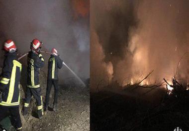 آتش سوزی در ورودی شهرک پردیسان قم مهار شد