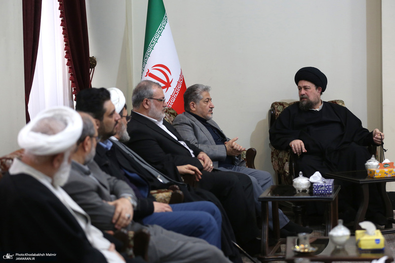 دیدار رئیس دانشگاه آزاد اسلامی و جمعی از معاونین با سید حسن خمینی