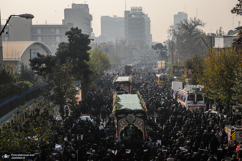 مراسم تشییع پیکرهای مطهر 100 شهید گمنام در تهران-5