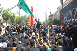 دسته عزاداری شهادت امام عسکری (ع) با حضور آیت‌الله العظمی وحید خراسانی