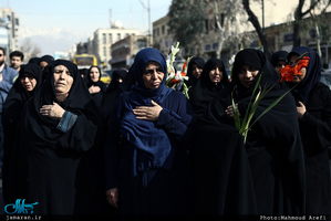 مراسم تشییع و خاکسپاری پیکر مطهر شهید گمنام در حوزه علمیه معیر 