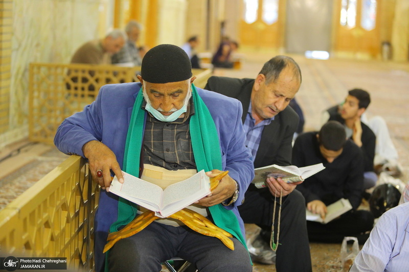 آیین ترتیل خوانی قرآن کریم در حرم حضرت معصومه (س)‎‎