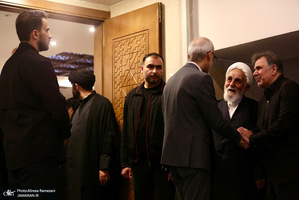 مراسم ختم مادر همسر حجت السلام ‌و المسلمین علی اکبر ناطق نوری و عباس آخوندی