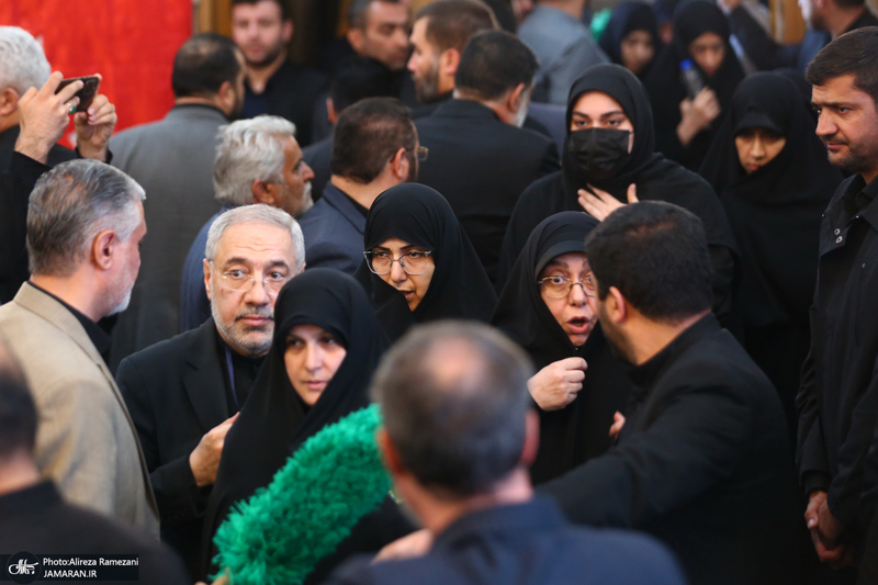 مراسم خاکسپاری شهید حسین امیرعبداللهیان در حرم حضرت عبدالعظیم حسنی (ع)