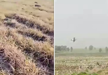 رهاسازی مواد شیمیایی در سوریه توسط هواپیماهای اسرائیلی + فیلم