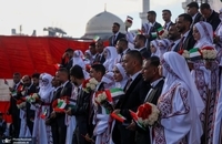 مراسم عروسی دسته‌جمعی در غزه (1)