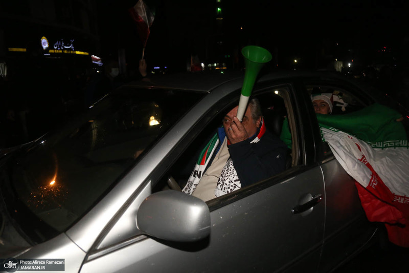 شادی مردم پس از صعود تیم ملی به جام جهانی قطر