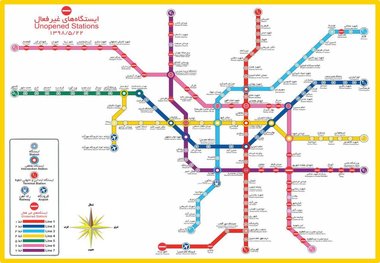 نقشه جدید مترو تهران/ عکس