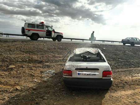 واژگونی پراید در جاده بافق- بهاباد، راننده را به کام مرگ فرستاد
