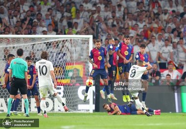 الکلاسیکو| عکس و ویدیوی گل زیبای کیلیان امباپه به بارسلونا