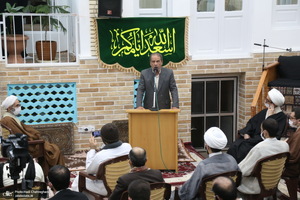 مراسم عمامه گذاری طلاب توسط آیت الله شبیری زنجانی در شب ولادت حضرت زهرا(س)