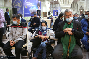 دیدار رئیس سازمان بهزیستی و جمعی از توان یابان این سازمان با سید حسن خمینی