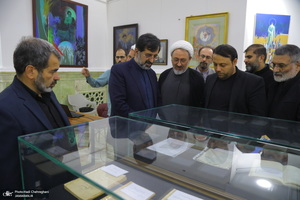 مراسم افتتاح دهمین نمایشگاه قرآن و عترت استان قم در مجتمع فرهنگی یادگار امام‎