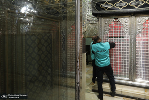 غباروبی ضریح مطهر حضرت عبدالعظیم حسنی (ع) و امام زاده حمزه (ع)