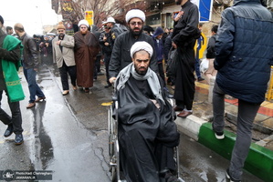 دسته عزاداری روز شهادت حضرت زهرا(س) با حضور آیت الله العظمی وحید خراسانی