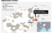 افغانستان حمله به ساختمان تلویزیون