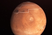 ویدئو/ صحنه هایی شگفت انگیز از یک دهانه یخ زده مریخ