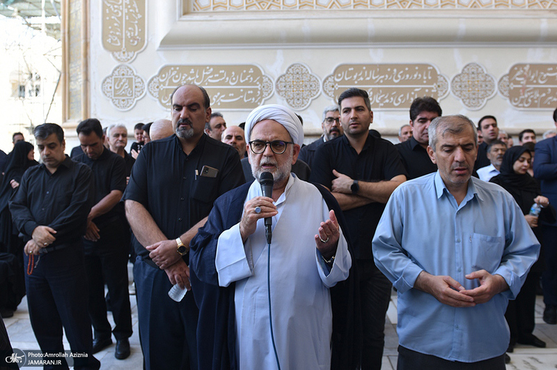 مراسم خاکسپاری پیکر مرحوم محمدعلی جماعتی (ره) در حرم امام خمینی (س)