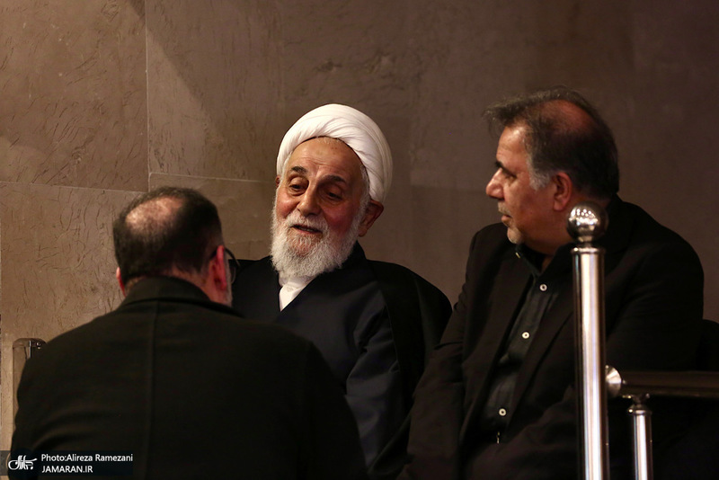 مراسم ختم مادر همسر حجت السلام ‌و المسلمین علی اکبر ناطق نوری و عباس آخوندی
