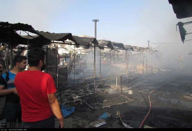 آتش سوزی بازارچه گلشهر غیر عمدی بود