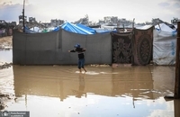 تشدید فاجعه انسانی در غزه با موج جدید بارش‌های شدید (1)