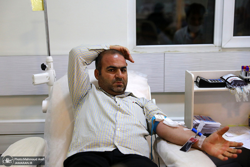 اهدای خون در شب بیست و سوم ماه مبارک رمضان