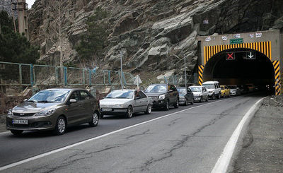 ترافیک سنگین در جاده آمل - تهران