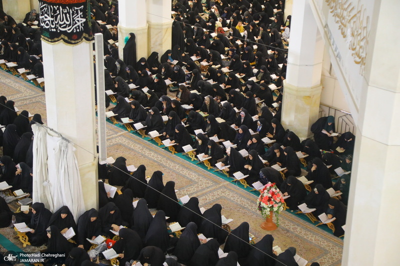 آیین ترتیل خوانی قرآن کریم در حرم حضرت معصومه (س)‎‎