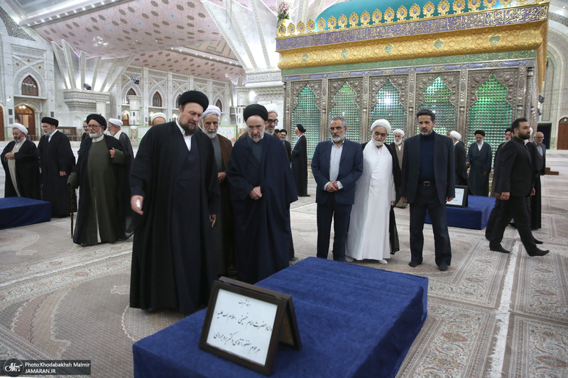 تجدید میثاق مجمع روحانیون مبارز و مجمع مدرسین و محققین حوزه علمیه قم با امام خمینی (س)