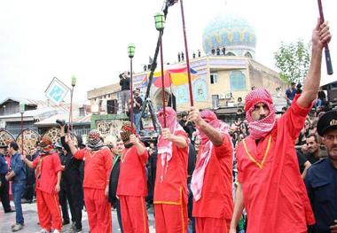 برگزاری مراسم سنتی آتش زدن خیمه ها در آستانه اشرفیه