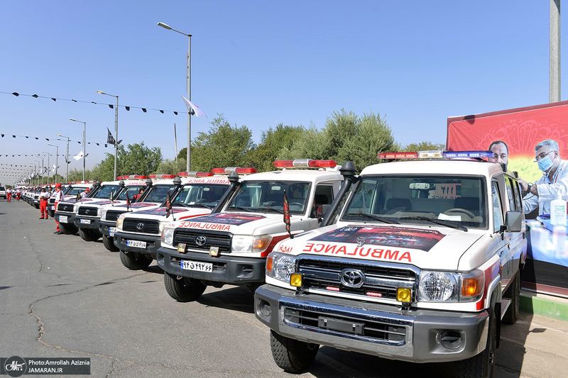 بدرقه 22 هزار امدادگر هلال احمر از جوار حرم امام خمینی (س)