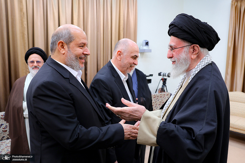 دیدار رئیس و اعضای شورای رهبری حماس با رهبر معظم انقلاب