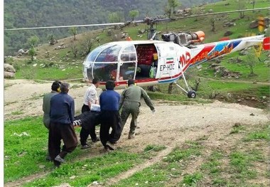 پرواز بالگرد اورژانس هوایی لرستان برای نجات جان ۲ بیمار+ تصاویر