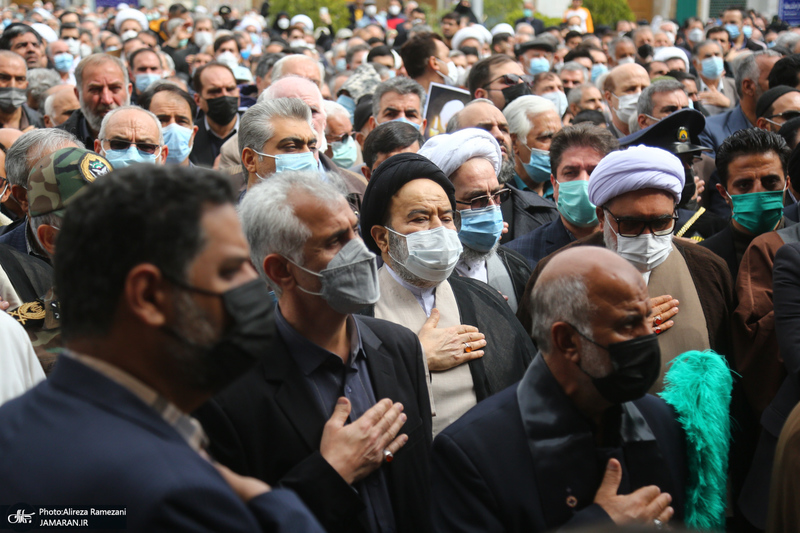 مراسم تشییع و خاکسپاری پیکر آیت الله ری شهری (ره) در حرم حضرت عبدالعظیم حسنی (ع)