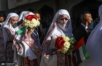 مراسم عروسی دسته‌جمعی در غزه (4)