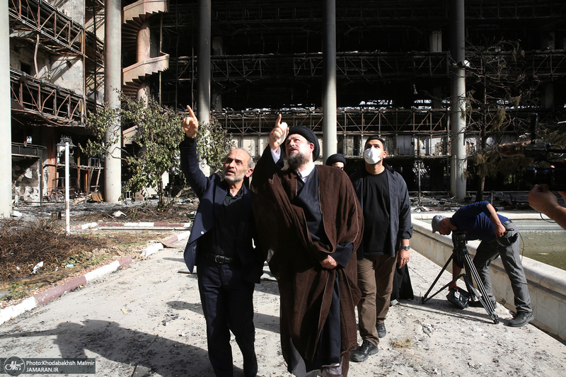 بازدید سید حسن خمینی از ساختمان شیشه ای صداوسیما