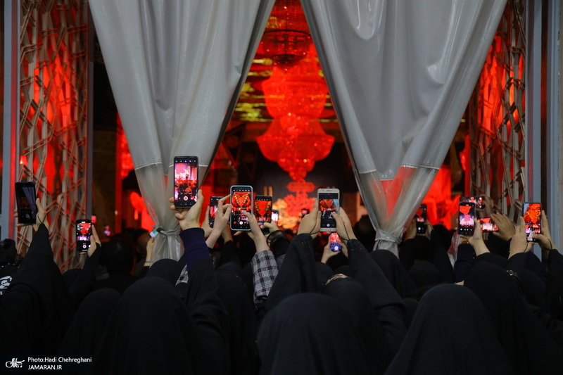 مراسم عزاداری شهادت حضرت فاطمه زهرا (س) در مسجد اعظم قم‎