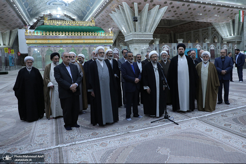 تجدید میثاق رئیس قوه قضائیه و مسئولان عالی قضایی با آرمان‌های امام خمینی(س)