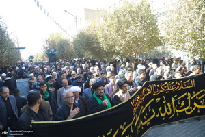 دسته عزاداری روز شهادت حضرت زهرا (س) با حضور آیت الله العظمی وحید خراسانی