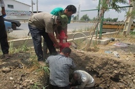سقوط  8 متری کارگر در کانال در حال احداث و نجات معجزه آسای او