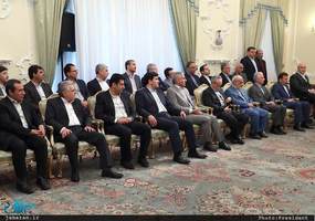 دکتر روحانی در دیدار عیدانه جمعی از وزرا،استانداران و مدیران دستگاههای اجرایی