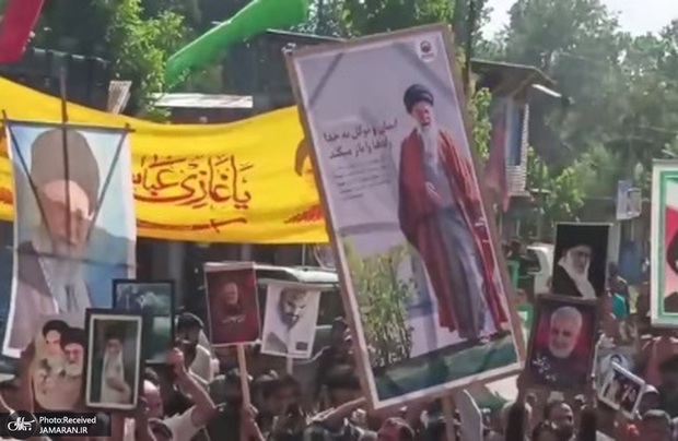 راهپیمایی در حمایت از رهبر انقلاب در کشمیر ھند + فیلم