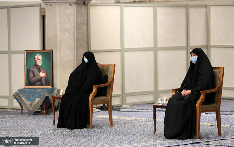 دیدار خانواده شهید حاج قاسم سلیمانی و دست‌اندرکاران مراسم سالگرد ایشان با رهبر معظم انقلاب