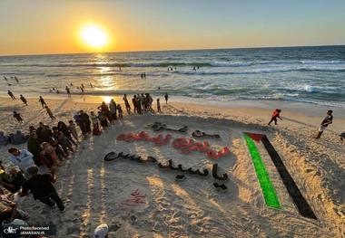 ادای احترام فلسطینی‌های غزه به سید حسن نصرالله در اولین سالگرد شهادت ایشان + تصاویر