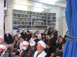 مراسم عزاداری شهادت حضرت امام رضا (ع) در بیت مرحوم آیت الله العظمی صانعی (ره)