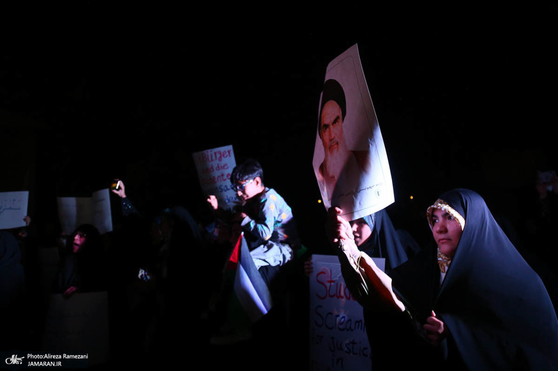 اجتماع دانشجویان تهران در همبستگی با دانشجویان آمریکایی و اروپایی حامی فلسطین