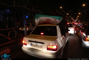 شادی مردم تهران پس از آخرین بازی ایران در جام جهانی